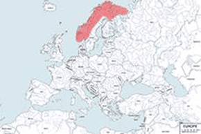 Leming norweski – mapa występowania na świecie