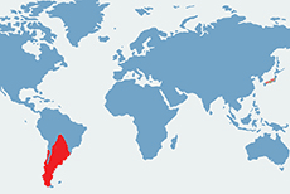 Nutria - mapa występowania na świecie