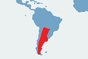 Włosopuklerznik kosmaty - mapa występowania na świecie