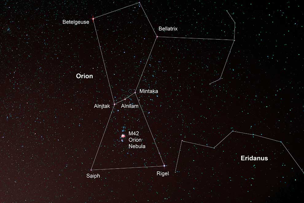 Lokalizacja Mgławicy Oriona