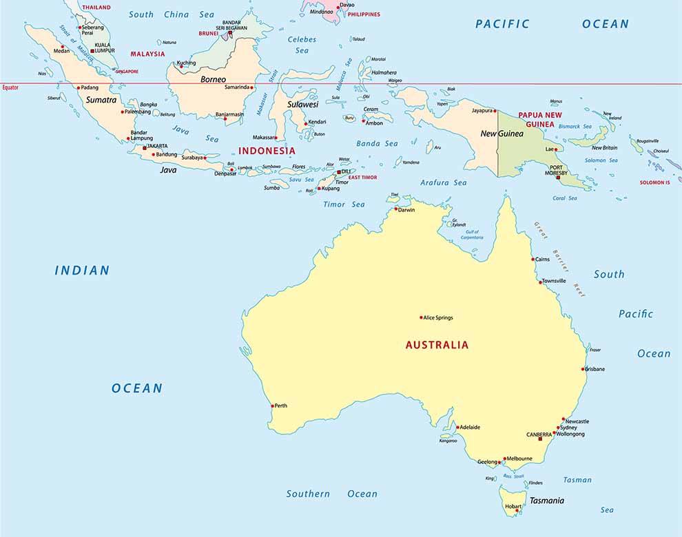 mapa Australii