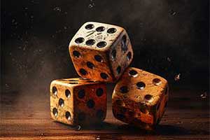 quiz - Kostki — liczba oczek — quiz