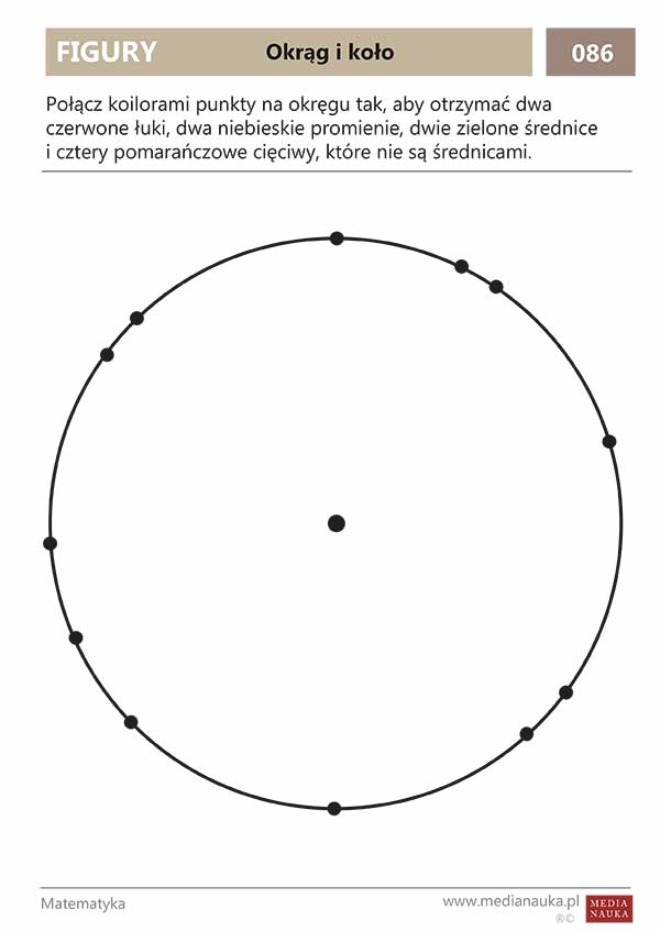 Karta pracy Okrąg i koło