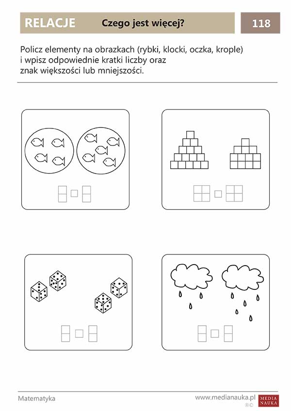 Karta pracy Czego jest więcej?