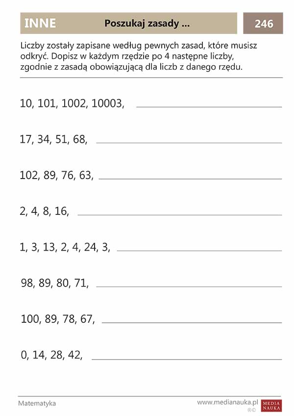 Karta pracy Poszukaj zasady ...