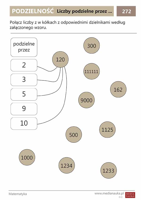 Karta pracy Liczby podzielne przez ...