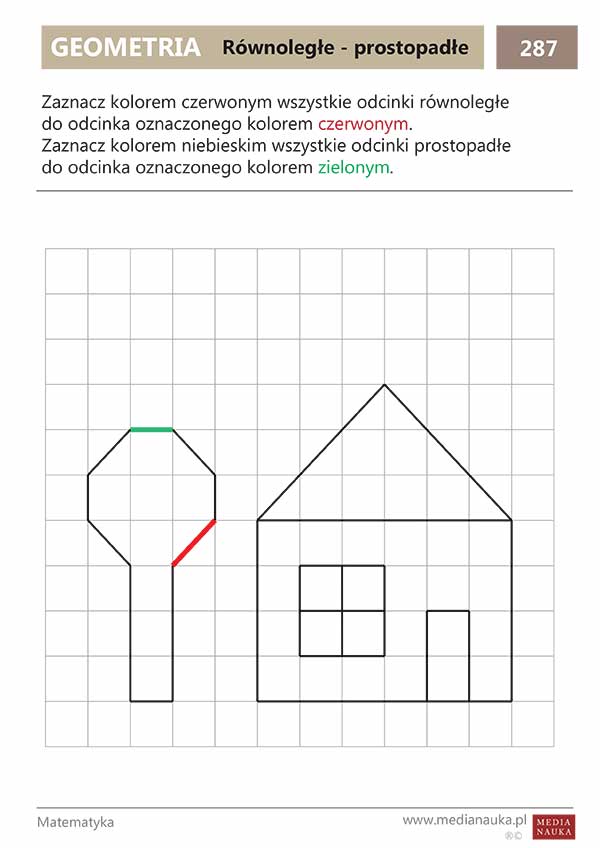 Karta pracy Równoległe - prostopadłe