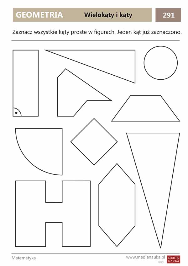 Figury Geometryczne Klasa 2 Podstawowa Karty Pracy Karta pracy - Wielokąty i kąty - medianauka.pl