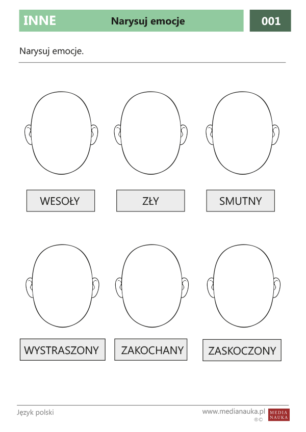 Karta pracy Emocje