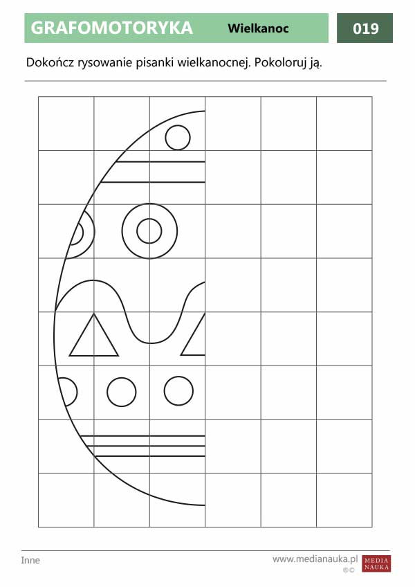 Karta pracy Grafomotoryka - Wielkanoc