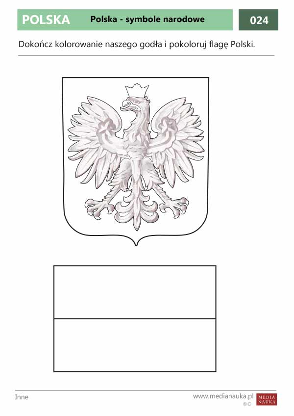 Karta pracy Polska — symbole narodowe