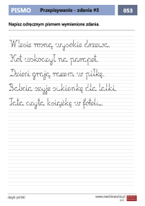 Przepisywanie - zdania #3