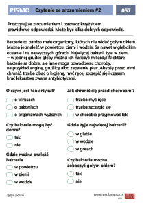 Czytanie ze zrozumieniem #2