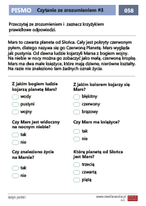 Czytanie ze zrozumieniem #3