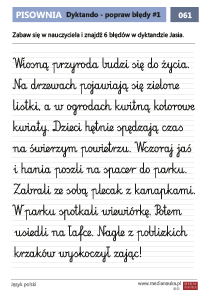 Dyktando - popraw błędy #1