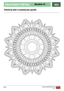Grafomotoryka - Mandala #2