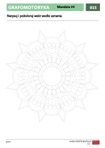 Grafomotoryka - Mandala #4