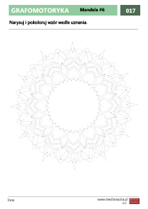 Grafomotoryka - Mandala #6