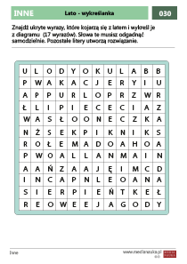 Lato - wykreślanka