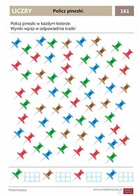 Karta pracy Policz pinezki.
