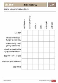 Karta pracy Zapis liczbowy