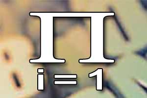 Zapis iloczynu za pomocą symbolu PI