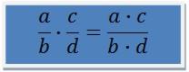 mnożenie ułamków - wzór