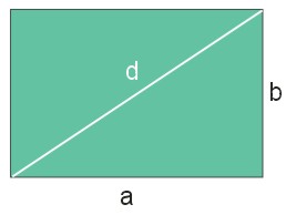 przekątna w prostokącie