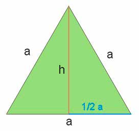 wysokość trójkąta równobocznego