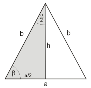 Szkic do zadania 723, trójkąt równoboczny - oznaczenia