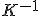 K^{-1}