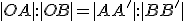 |OA|:|OB|=|AA'|:|BB'|