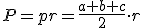 P=pr=\frac{a+b+c}{2}\cdot r