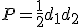 P=\frac{1}{2}d_1d_2