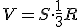V=S\cdot \frac{1}{3}R