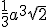 \frac{1}{3}a^3\sqrt{2}