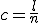 c=\frac{l}{n}