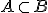 A\subset B