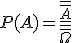 P(A)=\frac{\overline{\overline{A}}}{\overline{\overline{\Omega}}}