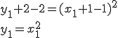 {y_1+2-2=(x_1+1-1)^2}\\y_1=x_1^2