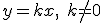 y=kx,\quad{k}\neq{0}