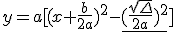 y=a[(x+\frac{b}{2a})^2-\underline{(\frac{\sqrt{\Delta}}{2a})^2}]
