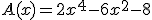 A(x)=2x^4-6x^2-8