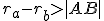 r_a-r_b>|AB|