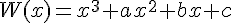 W(x)=x^3+ax^2+bx+c
