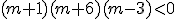 (m+1)(m+6)(m-3)< 0