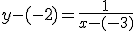 y-(-2)=\frac{1}{x-(-3)}