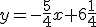y=-\frac{5}{4}x+6\frac{1}{4}