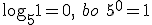 \log_{5}{1}=0, \ bo \ 5^0=1
