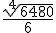 \frac{\sqrt[4]{6480}}{6}